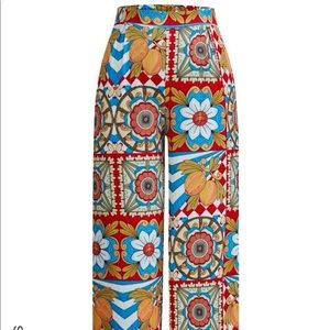 Multi color wide leg pant